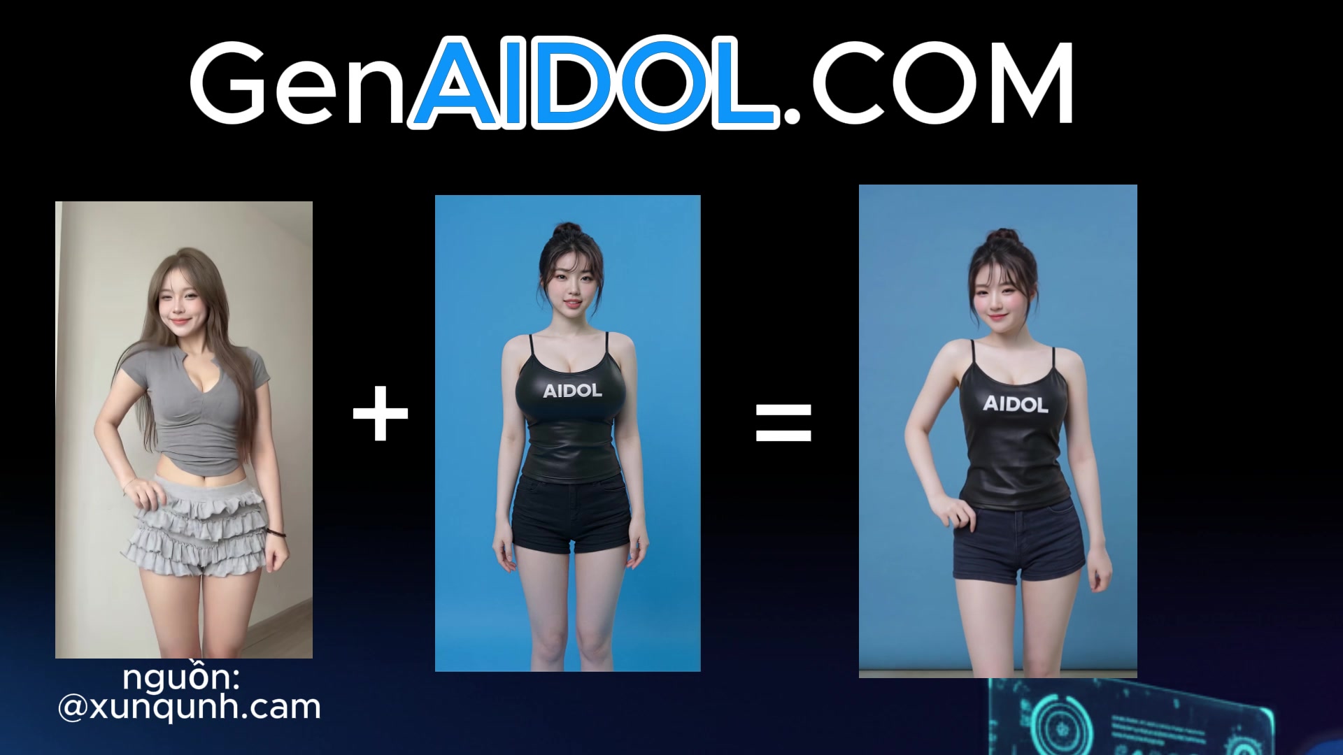 Khung hình từ video demo AI Nhảy với nền từ ảnh