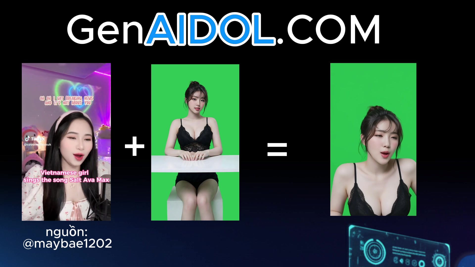 Khung hình từ video demo AI Nhép miệng theo video gốc